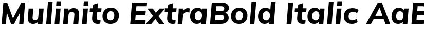 Mulinito ExtraBold Italic font