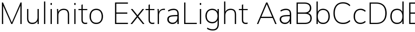 Mulinito ExtraLight font