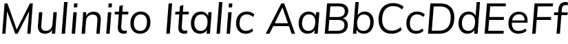Mulinito Italic font