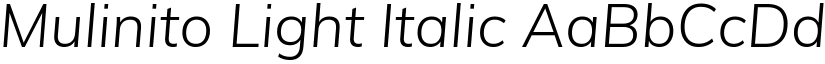 Mulinito Light Italic font