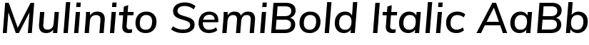 Mulinito SemiBold Italic font