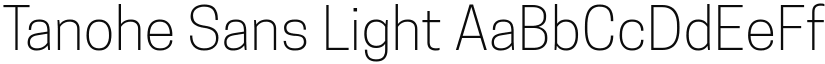 Tanohe Sans Light font