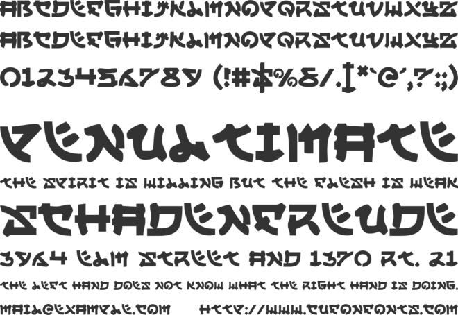 Yama Moto font preview
