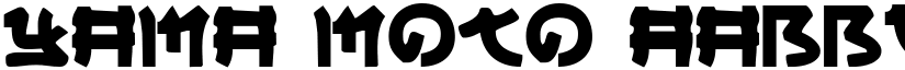 Yama Moto font