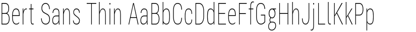 Bert Sans Thin font