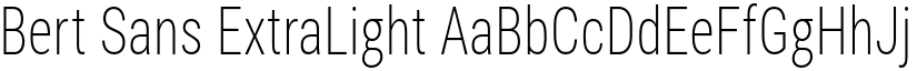 Bert Sans ExtraLight font