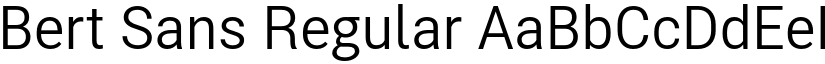 Bert Sans Regular font