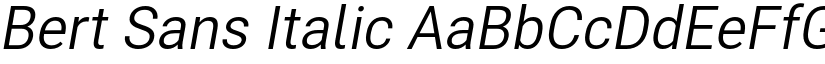 Bert Sans Italic font