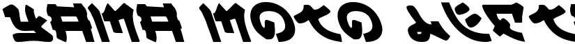 Yama Moto Leftalic font