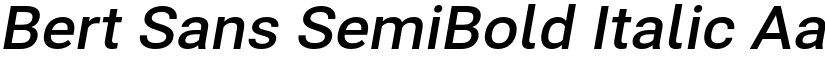 Bert Sans SemiBold Italic font