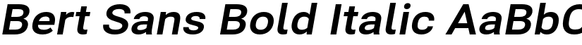 Bert Sans Bold Italic font