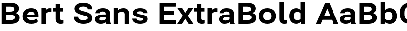 Bert Sans ExtraBold font