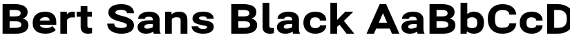 Bert Sans Black font