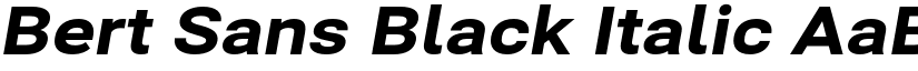 Bert Sans Black Italic font