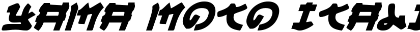 Yama Moto Italic font