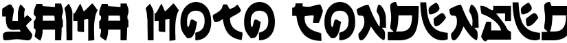Yama Moto Condensed font