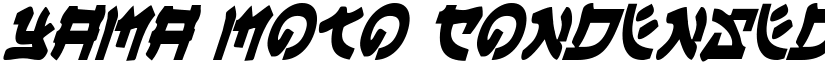 Yama Moto Condensed Italic font