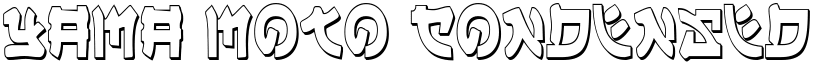 Yama Moto Condensed 3D font