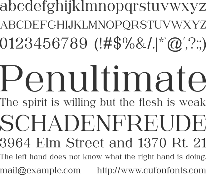 Qylen font preview