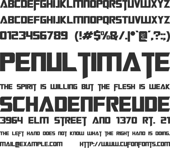 Transformers font preview