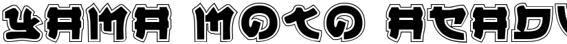 Yama Moto Academy font