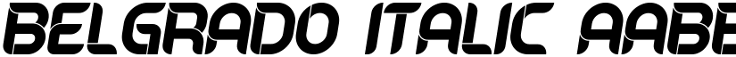 Belgrado Italic font