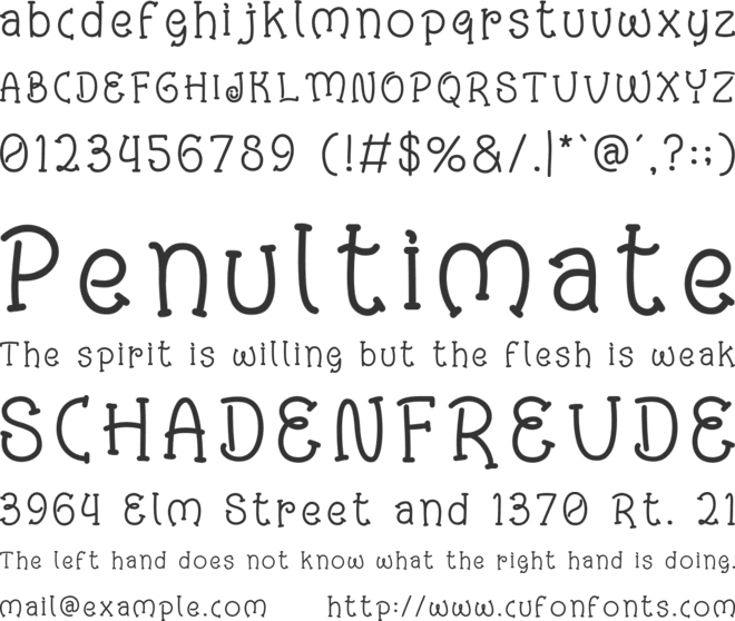 Bedebah font preview