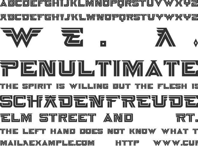 Themysciran font preview