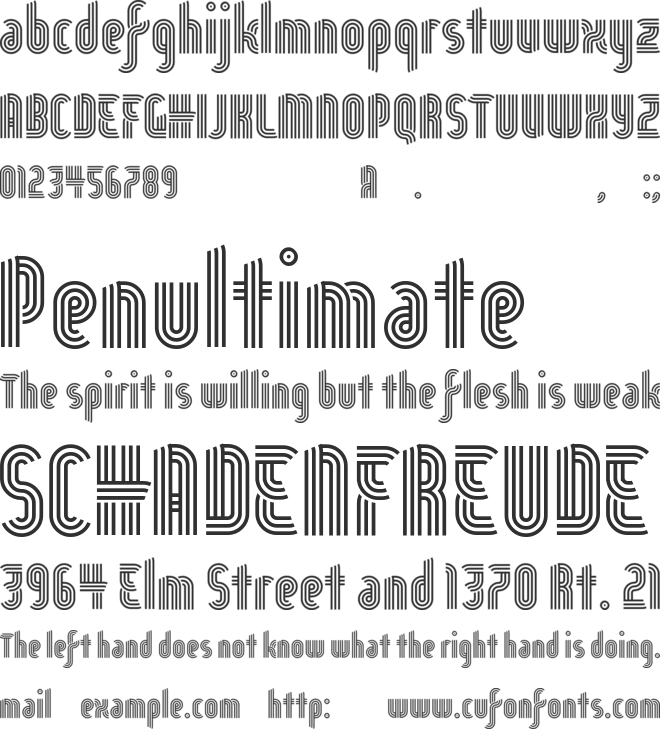Neoline font preview