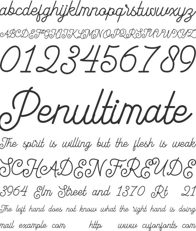 Majorette font preview
