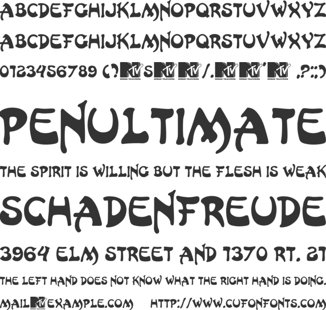 HongKong font preview