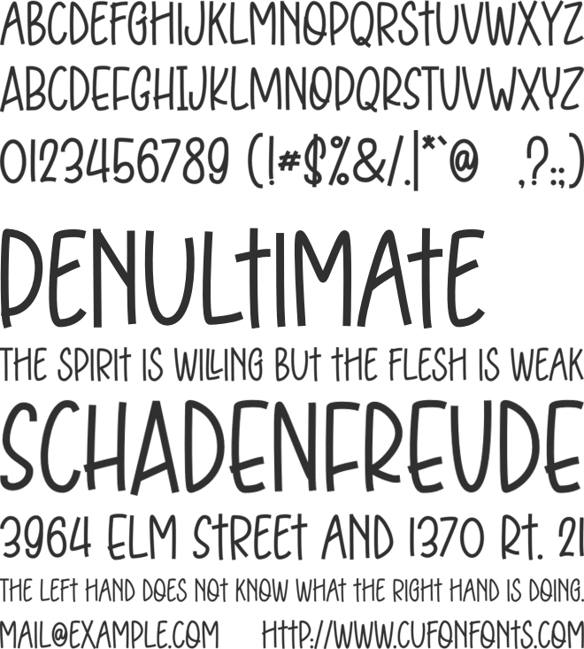 Playfull font preview