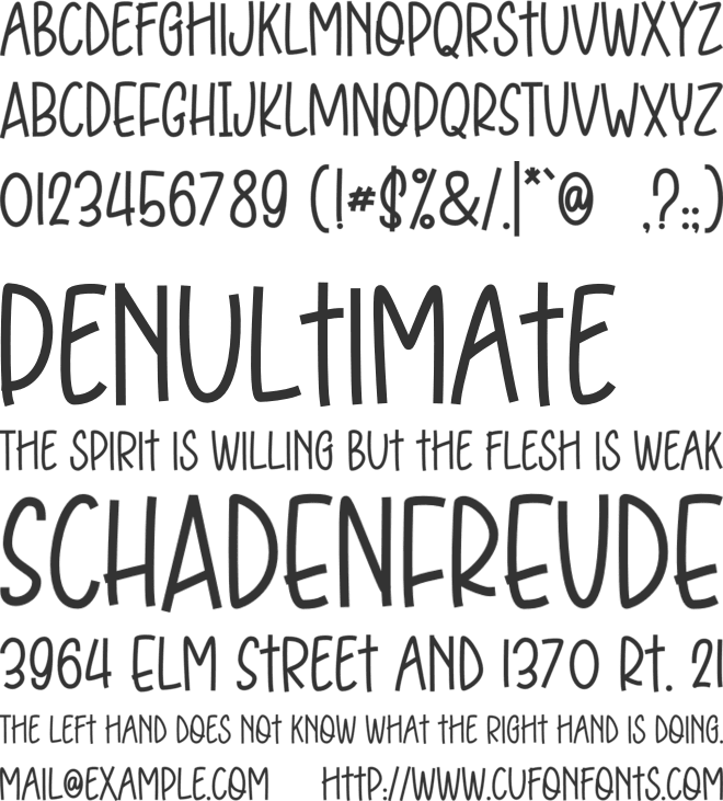 Playfull font preview