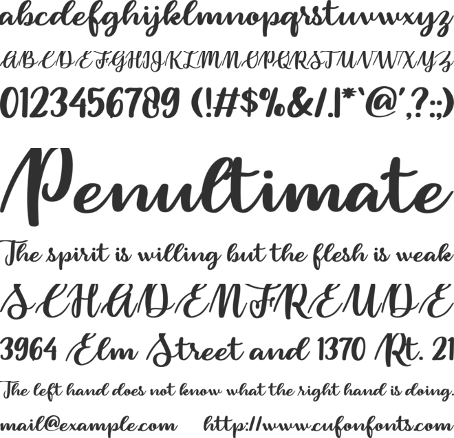 rollcake font preview