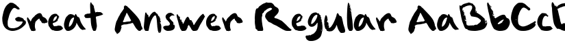 Great Answer Regular font