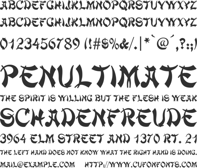 Deng Thick font preview