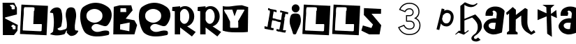 Blueberry Hills 3 Phantasmic font