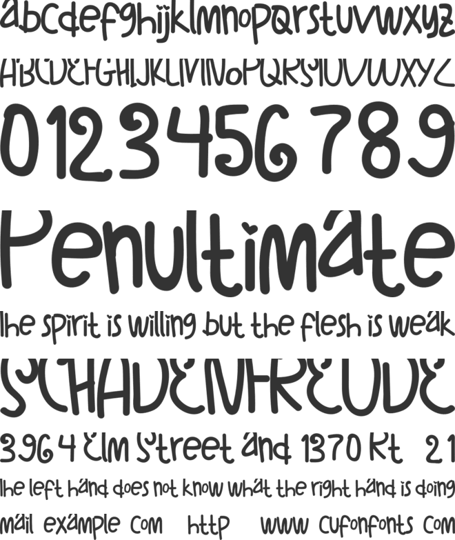 ChocoLate Chips font preview