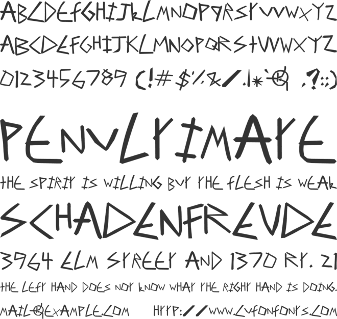 LookMumNoComputer font preview