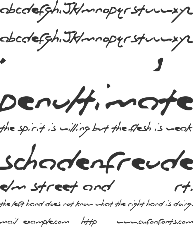 Milwaukee Cannibal font preview