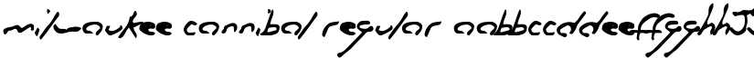 Milwaukee Cannibal Regular font