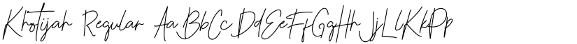 Khotijah Regular font