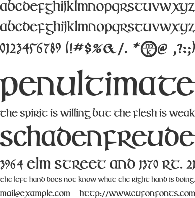 IrishUncialfabeta- font preview