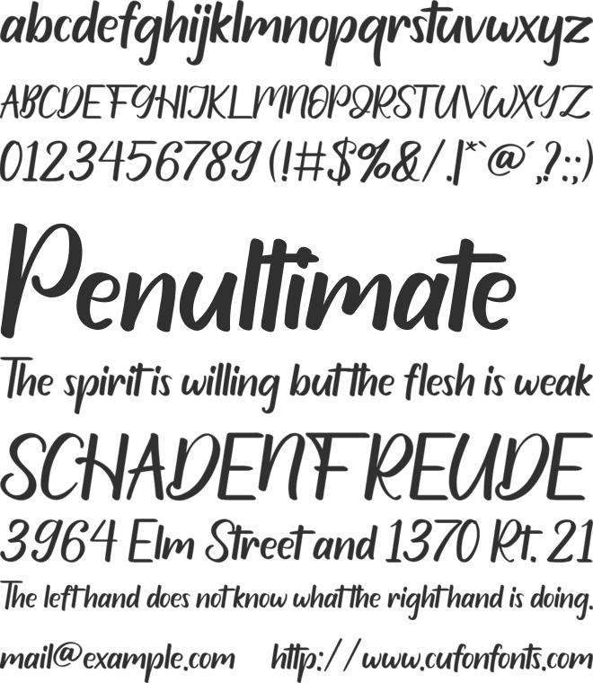 Rybeth font preview