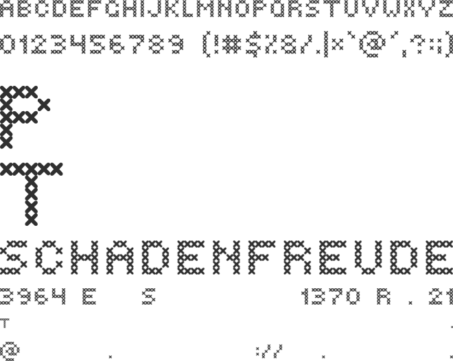 Hovden Stitch font preview