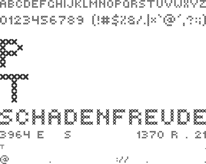 Hovden Stitch font preview