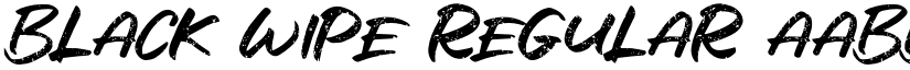 Black Wipe Regular font