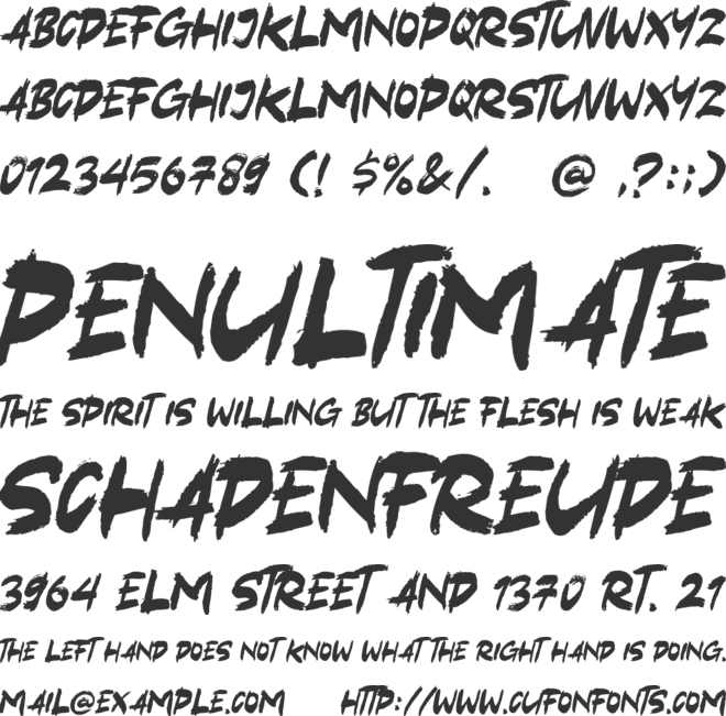 Black Hold font preview