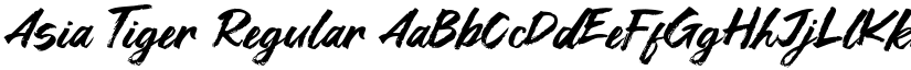 Asia Tiger Regular font