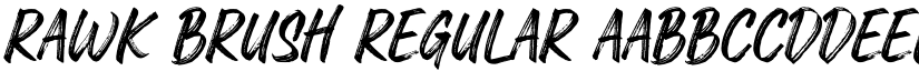 Rawk Brush Regular font